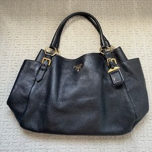 Black Leather Prada Bag